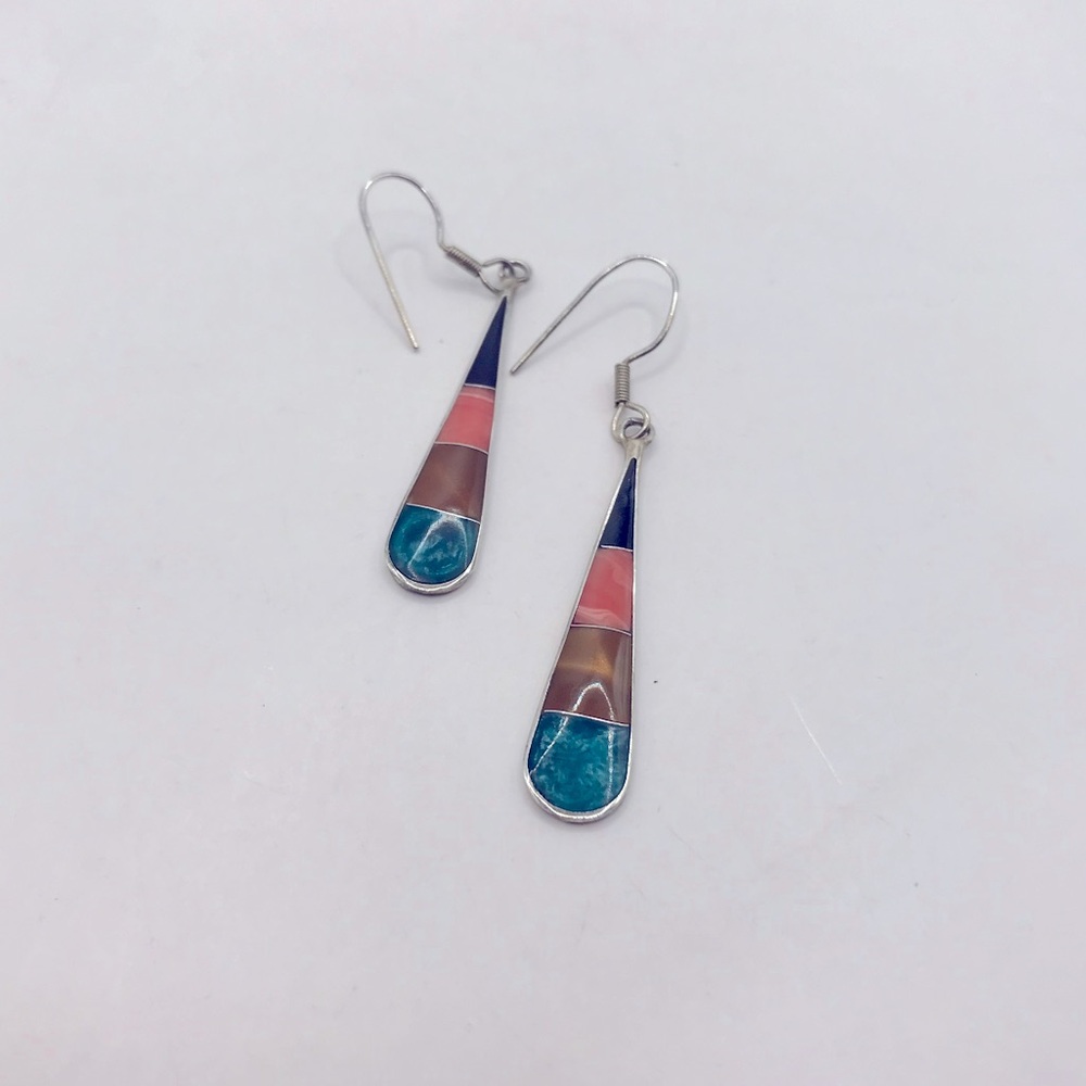 Multicolor Enamel Teardrop Earrings